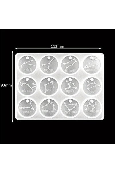 Choice1 قوالب راتنج دائرية من 12 شكلًا فلكيًا للأبراج، قالب صب سيليكون إيبوكس...