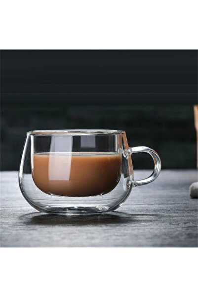 Choice 150-350ml 150ml 1pc Double Wall Glass Coffee Cup with Handle 150-350ml Heat Resistant High Borosilic