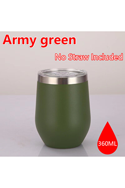 Choice كوب نبيذ مزدوج الجدار معزول بالفراغ من الفولاذ المقاوم للصدأ على شكل ق...