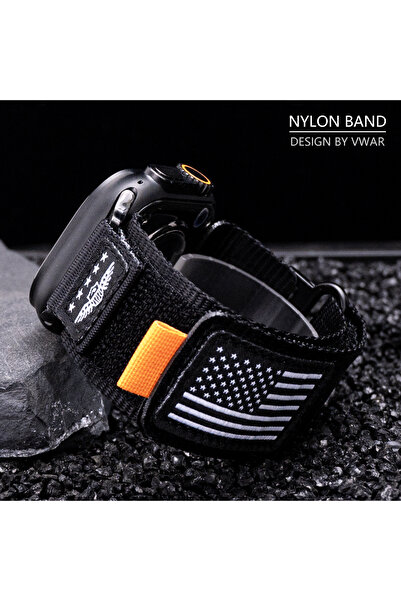 Choice سوار رياضي أسود من النايلون، متوفر بأحجام 49، 46، 45، و44 ملم، مناسب ل...