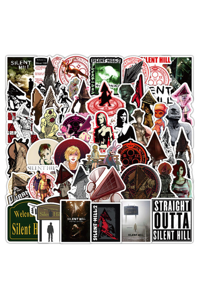 Choice ملصقات سايلنت هيل متعددة الألوان، 50 قطعة، ملصقات أفلام الرعب والتشويق، ملصقات كرتونية، ديكور مقاوم للماء F