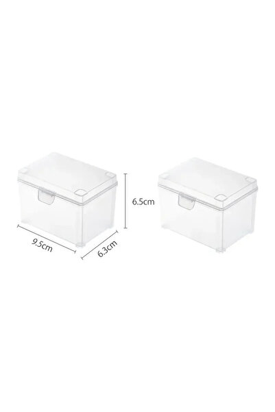 Choice 2 قطعة من حافظات البطاقات البلاستيكية الصغيرة شبه الشفافة ذات الغطاء ا...