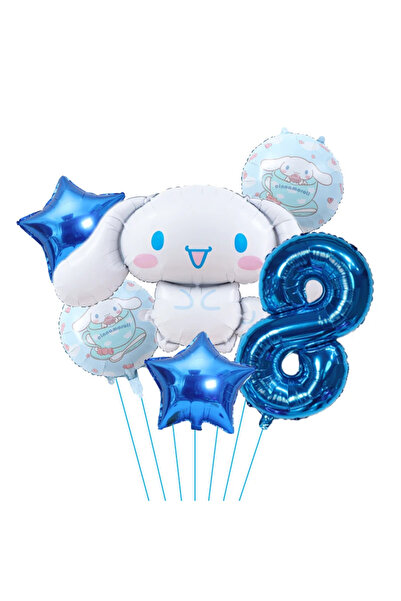 Miniso 6pcs 8 6pcs Cartoon Cute Kuromi My Melody Cinnamoroll Foil Balloon 32 inch Number Set Children's Bir