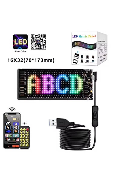 Choice لوحة مصفوفة LED ذكية من 16 × 32 مصباح LED، قابلة للتمرير، ساطعة، إعلان...