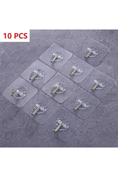 Choice 10 قطع - شفافة 1-10 قطع من خطافات الستانلس ستيل القوية الشفافة ذاتية ا...