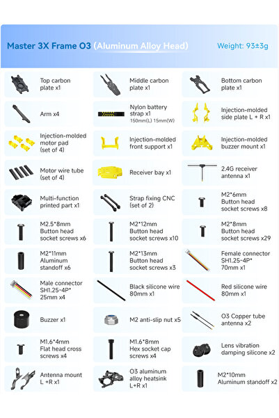 choice2 إطار طائرة بدون طيار SpeedyBee Master3X Modular X-Frame مقاس 3-3.6 بو...