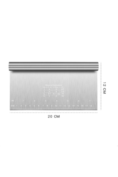 Choice مقسم العجين - مكشطة كعكة من الفولاذ المقاوم للصدأ بمقياس 20 سم، ملاعق العجين والمعجنات، حافة كريمة الزبدة