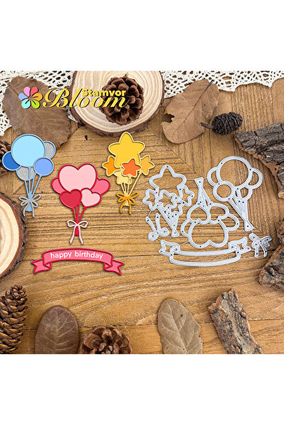 Choice قوالب قطع معدنية أصلية جميلة على شكل نجوم مستديرة من Love Balloons وحز...