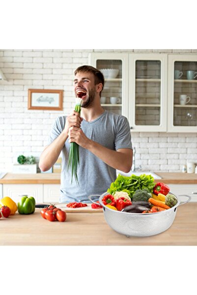 Choice 3pcs Kitchen Colander Fruit Wash Strainer Stainless Steel Strainer Basket Vegetable Washing Colander