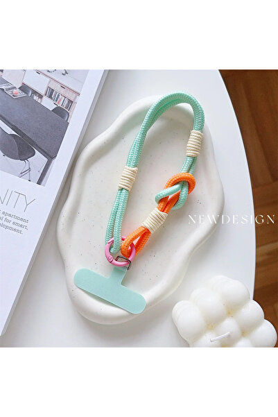 Choice5 حزام معصم أزرق برتقالي مع موصل جراب - جراب هاتف عالمي مضاد للانزلاق و...