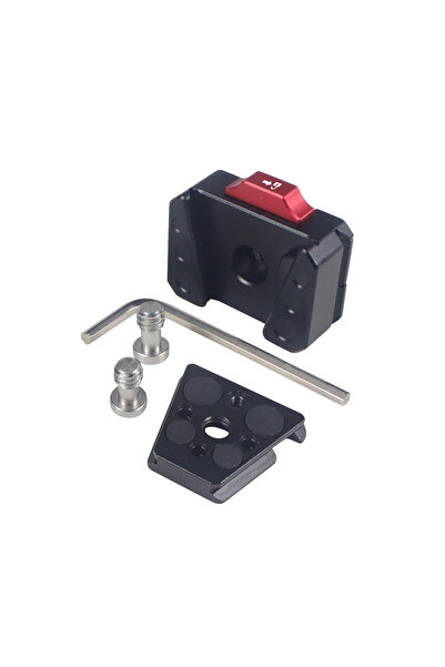 Choice لوحة فك سريع من مجموعة C مع مثبت على شكل حرف V ومفتاح سريع برغي 1/4 بو...