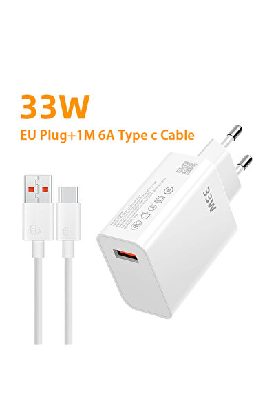 Choice EU Charger and Cable 33W USB Fast Charger Quick Charge 3.0 EU/US Plug ...