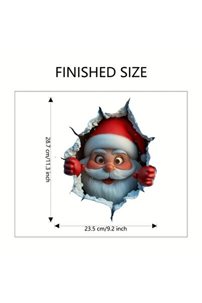 Choice 1 قطعة 1 قطعة ملصقات حائط سانتا كلوز لعيد الميلاد من مادة البولي فينيل...