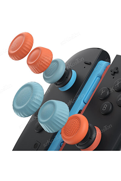 Choice Blue Red Thumb Grips Caps for Switch 2 Joycon Ergonomic Design Enhanced Gaming Experience JoyStick G