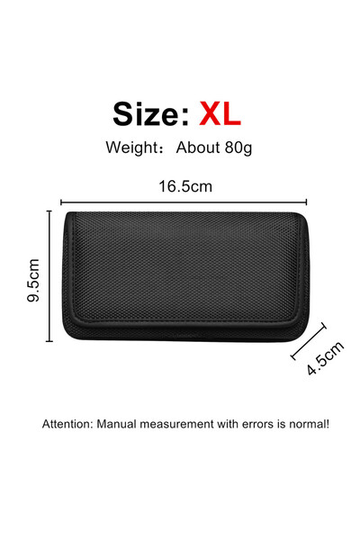 Choice حقيبة خصر بحزام خصر أفقي من قماش أكسفورد مقاس XL مع مشبك من مادة الناي...