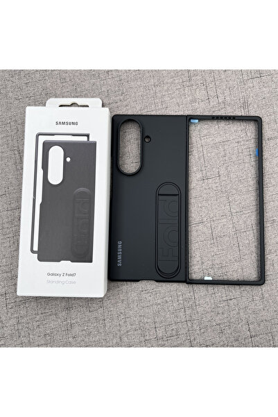 Samsung جراب هاتف فاخر أسود قابل للطي لهاتف Galaxy Z Fold 7، قابل للطي 6 أضعاف، غير لامع