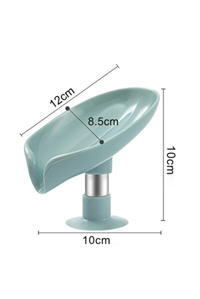 Choice حامل صابون أخضر قطعة واحدة على شكل ورقة صندوق صابون مع صينية شفط ورف ت...