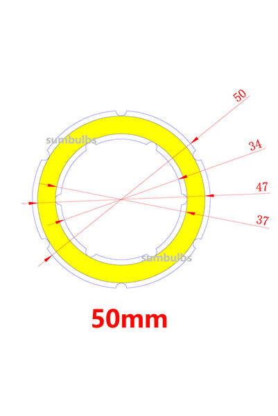 Choice لمبة COB دائرية بيضاء دافئة 3000 كلفن 50 مم 5 وات مصدر ضوء عيون الملاك...