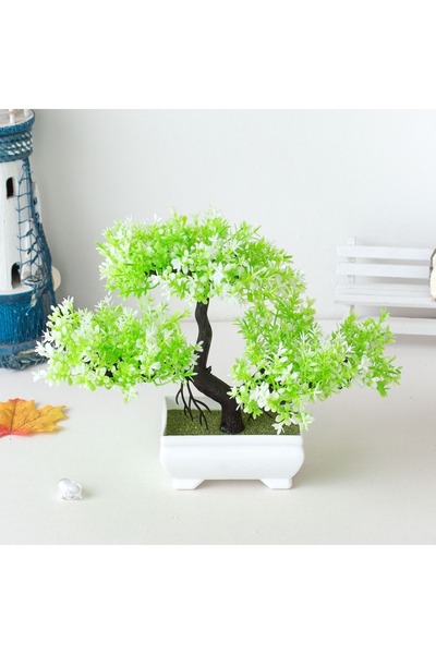 Choice white A set of artificial bonsai trees, plants, new homes, decorations for Christmas, Halloween, Eas