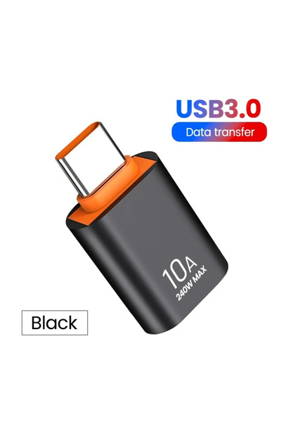 Choice محول USB 3.0 إلى Type C من النوع C إلى USB-A من النوع C باللون الأسود 10A OTG من النوع C أنثى إلى USB A ذكر من النوع C سريع