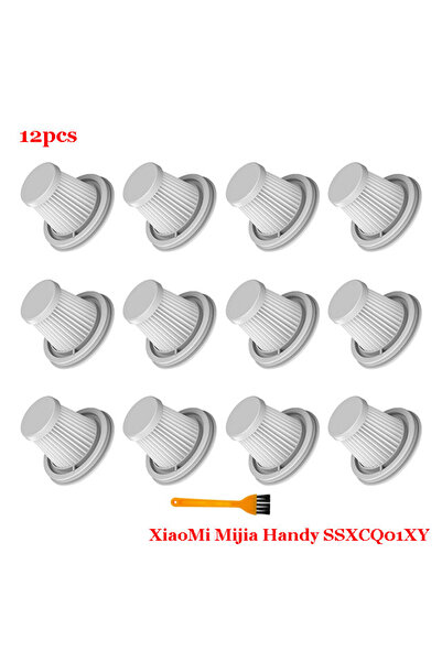 Choice 12 pcs For Xiaomi Mijia Handy Vacuum Cleaner SSXCQ01XY H13 Hepa Filter Parts Home Car Mini Wireless