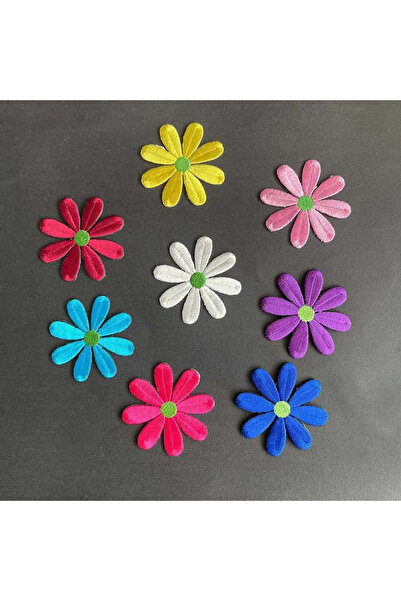 Choice4 رقعة زينة للملابس مزينة بالزهور مقاس 5.5 سم/10 قطع، ملصقات قماشية مطر...
