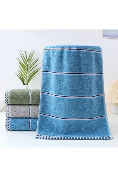 Choice 1pc 34x74cm Green All-cotton Class A Thickened Absorbent Jacquard Polyester-cotton Skin-friendly Fac