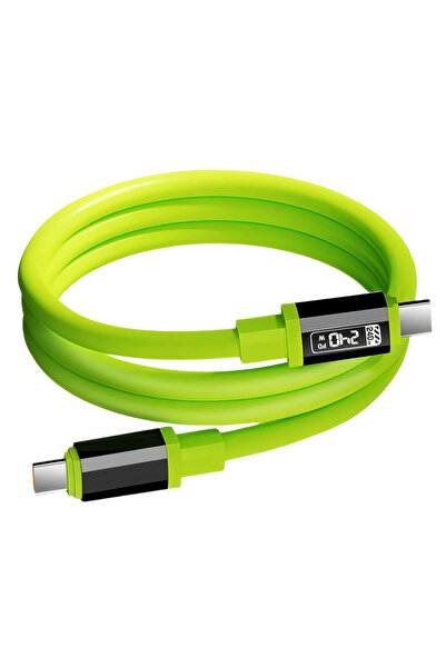 Choice كابل شحن سريع USB أخضر بطول 1 متر وقوة 240 واط من النوع C إلى النوع C ...