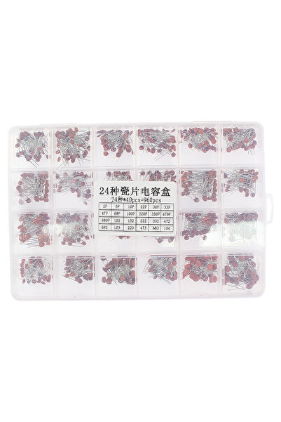 Choice 960pcs-with box 300/960pcs Ceramic Capacitors Kit 2pF-0.1uF Electronic...