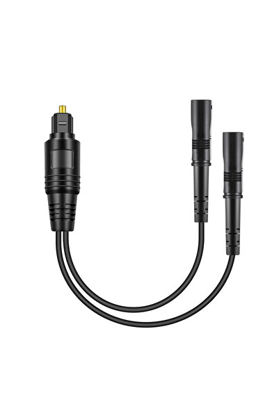 Choice 0.32m black Byscoon 1x2 Toslink Digital Fiber Optic Audio Splitter 1 Male Input 2 Female Output (for