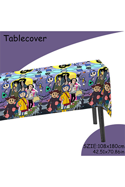Choice Tablecloth 1pcs Coraline Theme Double-sided Design Printing Napkin Birthday Party Cartoon Children T