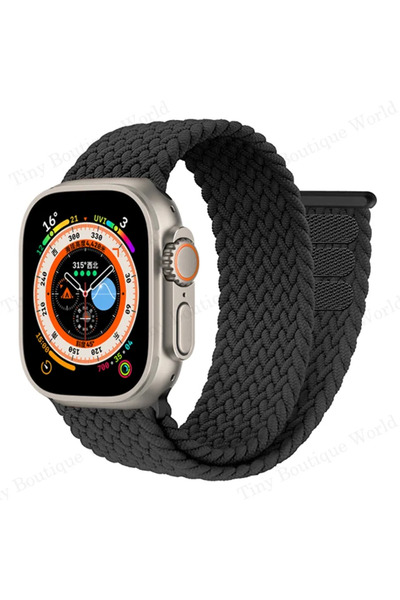 Choice سوار أسود مضفر بحلقة واحدة، مقاسات 42، 44، 45، 46، 49 مم، مناسب لساعات...