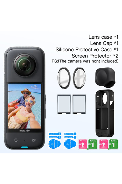 Choice مجموعة واقيات العدسات المكونة من 6 قطع لكاميرا Insta360 X3، واقيات الشاشة، وغطاء سيليكون Mi