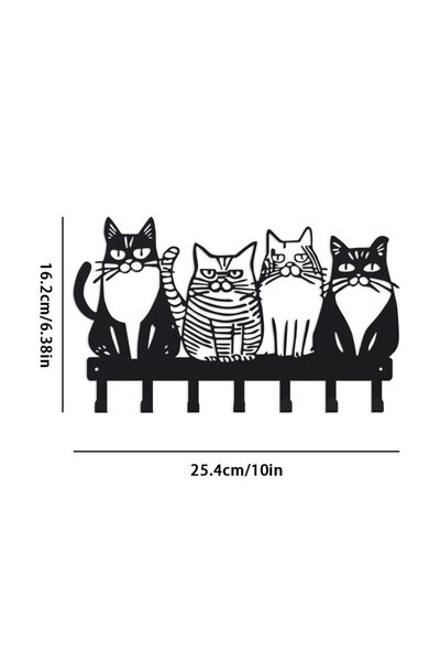 Choice TY-331 TY-331 خطاف حائط معدني بتصميم قطة ساحرة - مثالي للمناشف والمعاط...