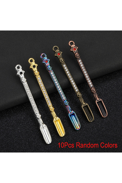 Choice6 10PCS Random Colors 5Pcs Metal Small Spoon With Mini Shovel for Powde...
