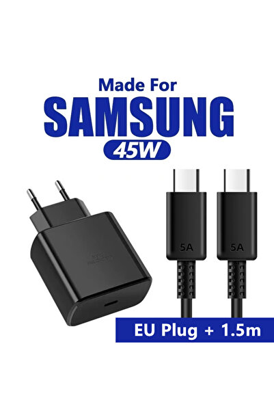 Choice قابس أوروبي - كابل بطول 1.5 متر، شاحن جداري سريع USB-C بقدرة 45 واط و5...