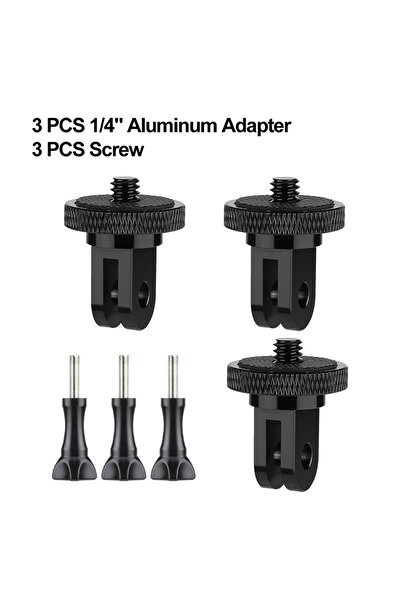 Choice 3 براغي و3 محولات من سبائك الألومنيوم وحامل تحويل 1/4 لكاميرا GoPro He...