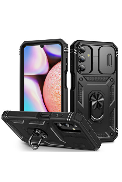 Choice جراب حماية كامل 360 درجة أسود لهاتف Galaxy A16، متوافق مع هواتف A17، A...