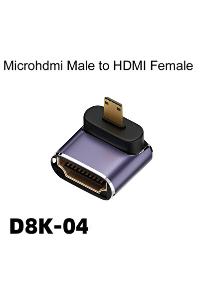 Choice محول D8K-04 Mini MINIHDMI/Micro HDMI MicroHDMI إلى HDMI متوافق مع زاوي...