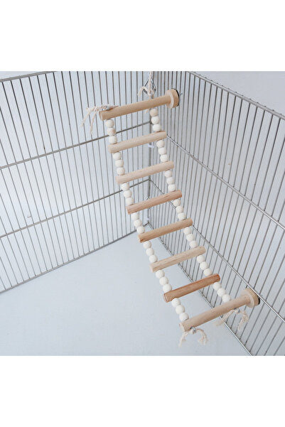 Choice1 سلم خشبي مكون من 5/8 خطوات، لعبة تفاعلية للطيور والببغاء، سلم لقفص ال...