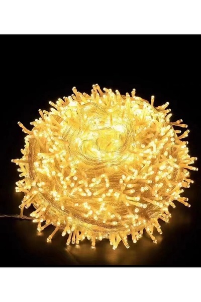 Choice سلسلة مصابيح LED بيضاء دافئة بطول 10 أمتار، 100 مصباح LED، تيار متردد ...