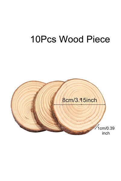 Choice Wood 10Pcs DIY Round Wood Slices, Wooden Table Decoration Slices, Wood...