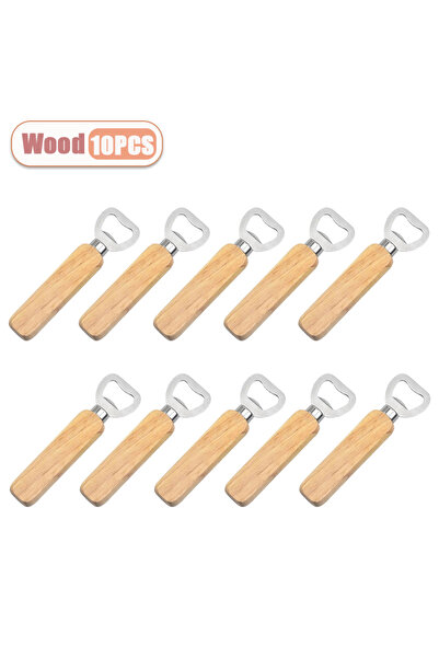 Choice Wood-10PCS 1-30PCS Stainless Steel Wooden Bottle Opener For Home Kitch...