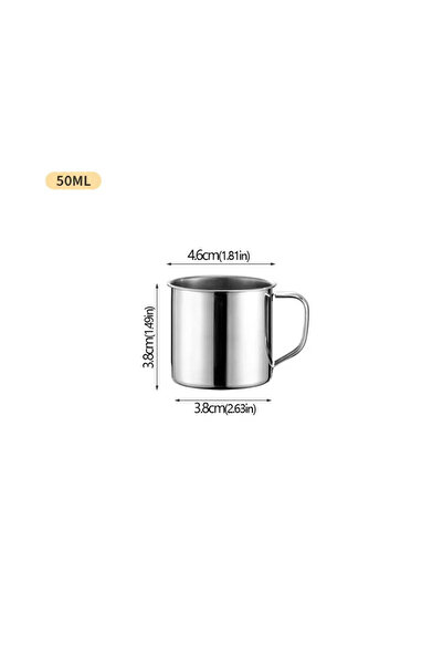 Choice كوب من الفولاذ المقاوم للصدأ بسعة 50 مل 50-400 مل كوب قهوة محمول للتخي...