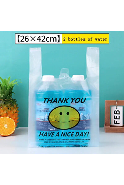 Choice1 50 كيسًا بلاستيكيًا لتخزين الطعام بمقبض، مقاس 26×42 سم، مناسبة حقيبة ...