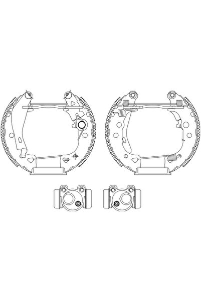 TEXTAR Set Saboti Frana Citroen Saxo Peugeot 106 1/106 2/106 Van 1 Caseta/