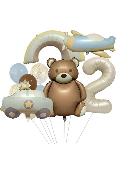 Choice كما في الصورة 2 مجموعة بالونات دب تيدي مكونة من 13 قطعة مع أرقام من 0 ...