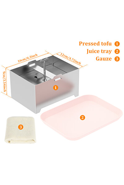 Choice قالب ضغط التوفو الكبير قوالب صنع الجبن من الفولاذ المقاوم للصدأ بدرجة الطعام طقم قالب ضغط صانع التوفو للمنزل