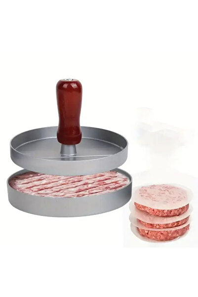 Choice Silver Household Food Mold Kitchen Gadgets Round Hamburger Mold BBQ Hamburger Meat Beef Pie Burger M