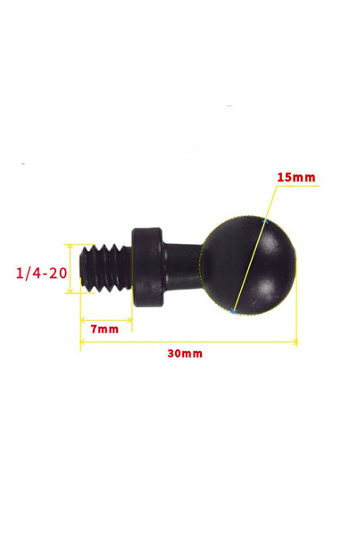 Choice 15 برغي 13 مم/15 مم/17 مم محول رأس كروي لكاميرا الحركة Gopro محول 17 مم إلى 1/4 Sc